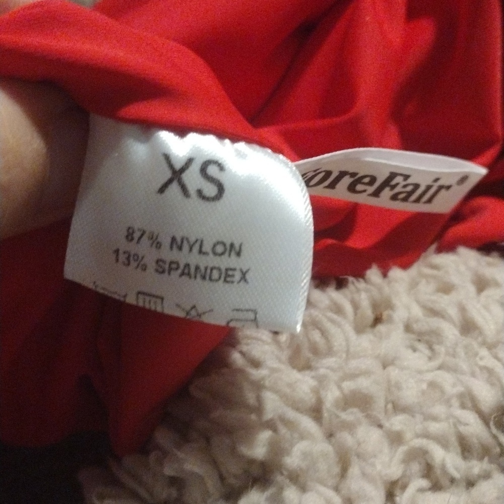 ForeFair Red Sleeveless Draped Tank Top Size XS Like New - Picture 5 of 6